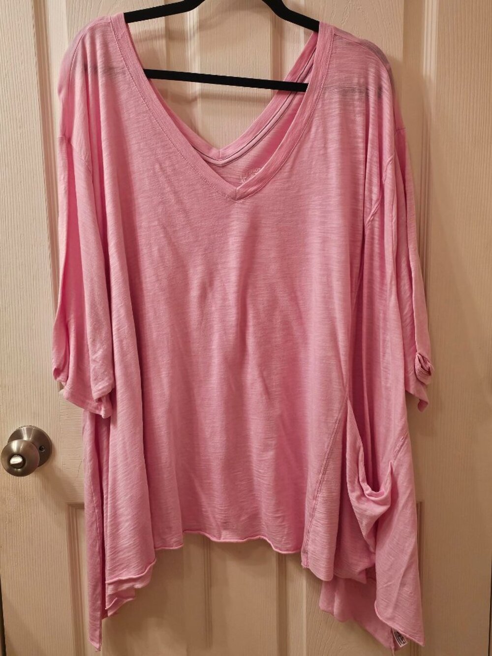 NWT Free People Movement Medium Pink Oversized Blouse with Side Pocket